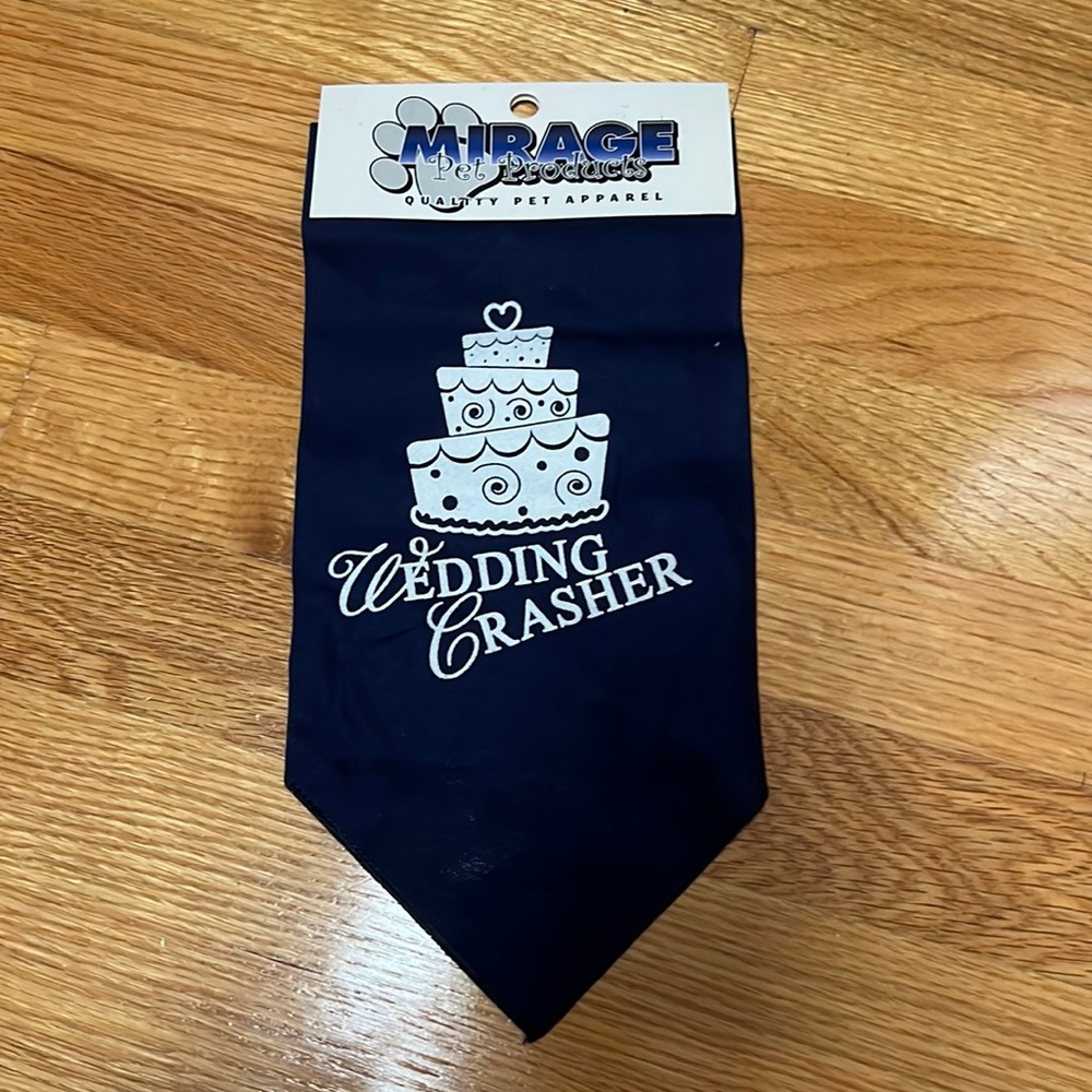 Dog wedding crasher bandana